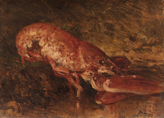 Nature morte au homard by Félix Ziem