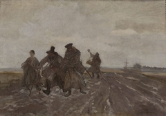 On the road by Józef Chełmoński