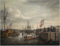 Opening of the Ringsend Docks, Dublin, 23 April 1796, with Lord Camden Conferring Knighthood on Mr John Macartney by William Ashford