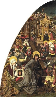 Passionstafel, linke Tafel: Kreuztragung Christi by Thoman Burgkmair