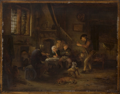 Peasants Drinking and Making Music by Adriaen van Ostade