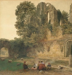 Peter de Wint - Ruins of a Bishop's Palace, Lincoln - ABDAG003165 by Peter De Wint