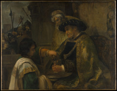 Pilate Washing His Hands by Follower of Rembrandt