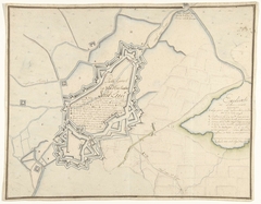 Plattegrond van Zoutleeuw, 1705 by Samuel Du Ry de Champdoré