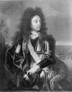 Portræt af Frederik Walter (1671-1718), gehejmeråd, overhofmester. Hvid Ridder 1701 by Anonymous