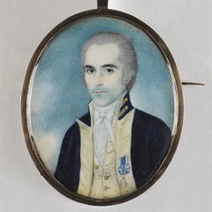 Portrait of Captain Samuel Snow of Providence, RI, wearing the Order of Cincinnati by Unknown Artist