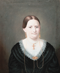 Portrait of Fredrikke Petrine Halling, b. Weyergang by Niels Moe
