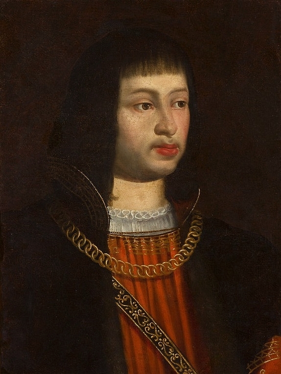 Portrait of Louis XI of France in a gold chain.