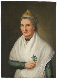 Portrait of the Landlady of the Inn "zum Wilden Mann" (?) Wearing Traditional Breisgau Costume by an unknown artist