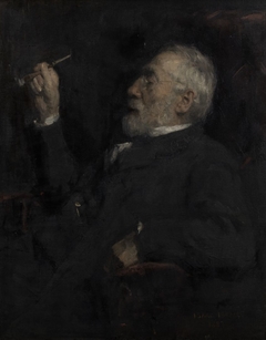 Portrait of the painter Jozef Israëls (1824-1911) by Isaac Israels