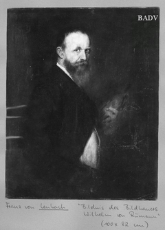 Porträt des Münchener Bildhauers Wilhelm von Ruemann by Franz von Lenbach