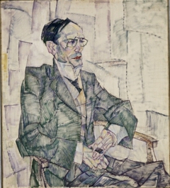 Portret van de dichter J. Rensburg by Leo Gestel