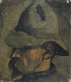 Portret van een man met hoed by Theo van Doesburg