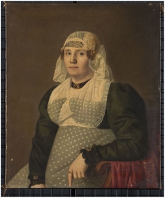 Portret van Geertruida Toussaint Beekkerk met Friese hoofddracht