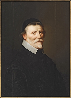 Portret van Petrus Purmerent (1588 - 1663), pastoor van de H. Johannes de Doper te Gouda. by Ludolf de Jongh