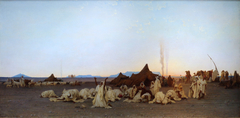 Prière du soir dans le Sahara by Gustave Achille Guillaumet