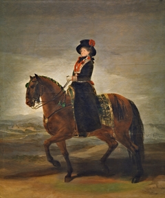 Queen María Luisa on horseback by Francisco Goya