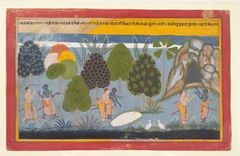 Rama and Lakshmana Search in Vain for Sita: Illustrated folio from a dispersed Ramayana series by Anonymous