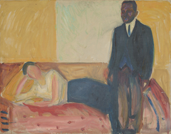 Reclining Woman and Standing African by Edvard Munch