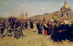 Religious Procession in Kursk Province by Ilya Repin