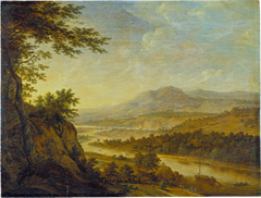 River Landscape with Rise of Cliffs