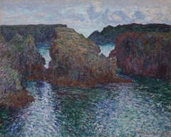 Rocks at Port-Goulphar, Belle-Île by Claude Monet