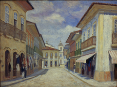 Rua Direita e Largo São Pedro no Páteo da Sé, 1858 by José Wasth Rodrigues