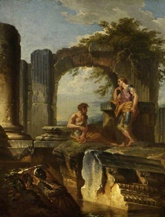 Ruins with figures