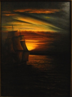 Sailing Joe    57cm x 79cm  oil on canvas by Benny Brimmer