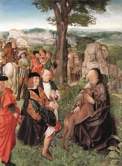 Saint Giles and the Hind by Master of Saint Giles