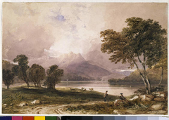 Scottish Loch With Mountains by Copley Fielding