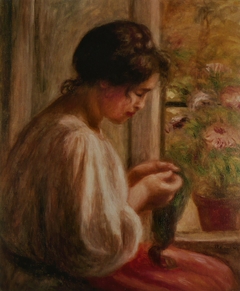 Seamstress at Window by Auguste Renoir