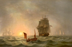 Seascape with Shipping by Anonymous
