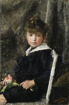 Seated Boy by Antonio Mancini