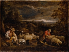 Shepherds and Sheep by David Teniers the Younger