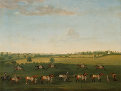 Sir Charles Warre Malet's String of Racehorses at Exercise by Francis Sartorius II