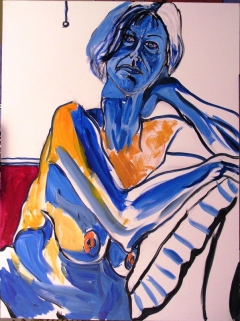 Study of Patricia Z.; 2008; 40in X 30in; Acrylic~Oil on Canvas; Steve Hendrickson by Steve Hendrickson