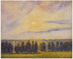 Sunset at Éragny by Camille Pissarro