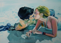 Talya kissing by Nava Abel