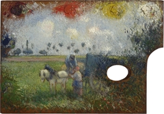 The Artist's Palette with a Cart and Peasants