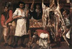 The Butcher's Shop by Annibale Carracci