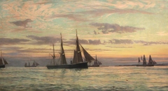 The Channel Fleet off the Lizard, summer 1869 by Charles Parsons Knight