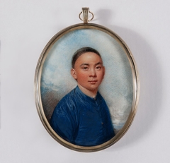 The Chinese Servant of John Hotson (1770-1828), a purser in the East India Company, in blue jacket and black cap