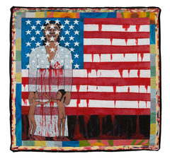 The Flag is Bleeding #2 by Faith Ringgold