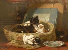 The Little Rascals (dog painting) by Henriëtte Ronner-Knip