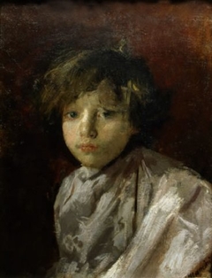 The little sick boy by Antonio Mancini