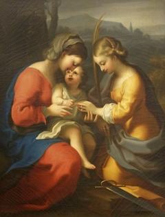 The Mystic Marriage of Saint Catherine (after Correggio) by Antonio Cavallucci