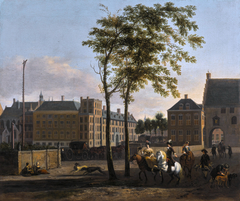 The Plaats in The Hague, with the Groene Zoodje and the Gevangenpoort by Gerrit Adriaenszoon Berckheyde
