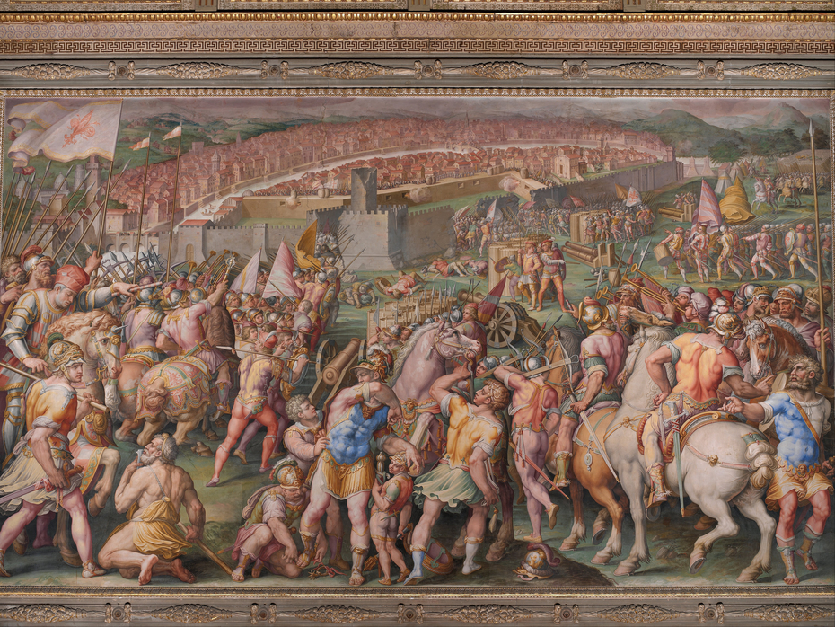 The storming of the fortress of Stampace in Pisa by Giorgio Vasari | USEUM