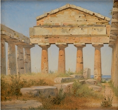The Temple of Athena in Paestum by Constantin Hansen